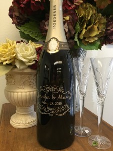 Wedding Guest Book Champagne Bottle